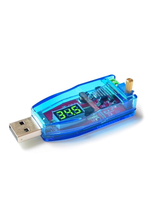وحدة إمداد طاقة DC-DC خضراء من 5 فولت إلى 3.3 فولت و9 فولت و12 فولت و24 فولت بمنفذ USB مع إمكانية رفع/خفض الجهد وتعديله