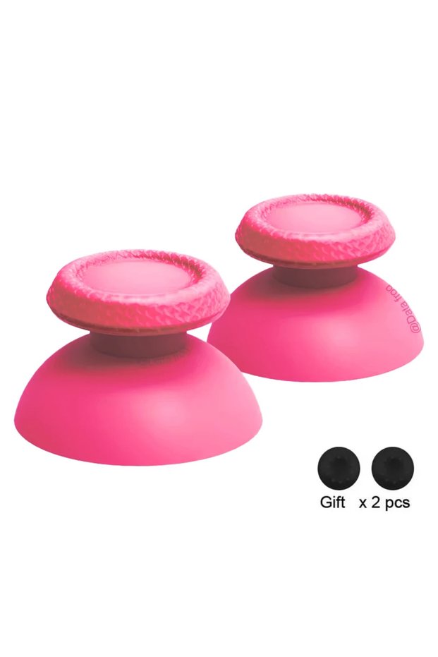 Pink DATA FROG Replacement Thumbsticks for PS5 Controller, 3D Joystick Caps Analog Stick Buttons Acc