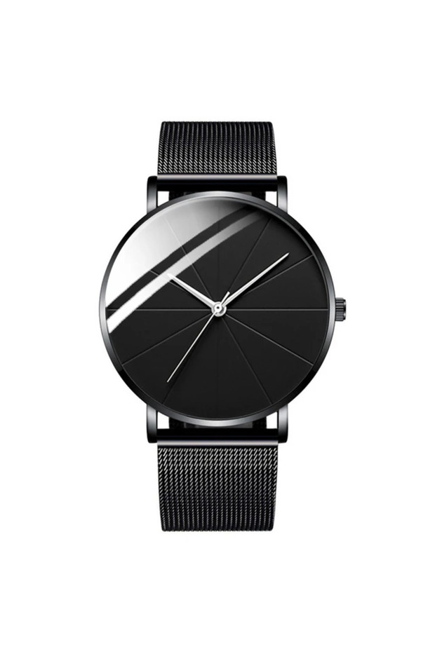 1 Minimalist Men's Fashion Watches Simple Men Business Ultra Thin Stainless Steel Mesh Belt Quartz .