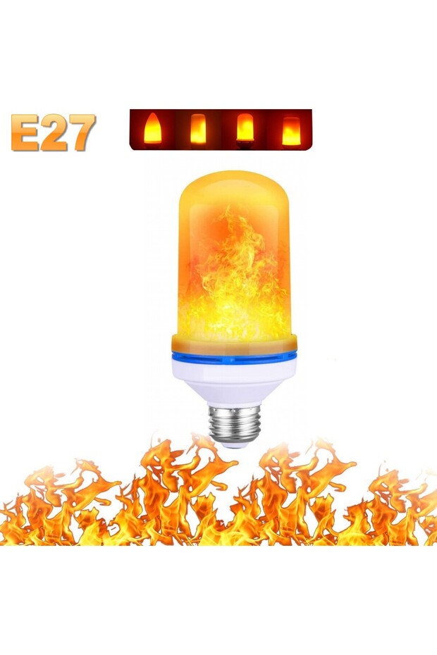 E27 4Modes 9W LED Flame Light Bulb 4 Modes E14 E27 Party LED Flame Effect Light Simulation Fire Ligh