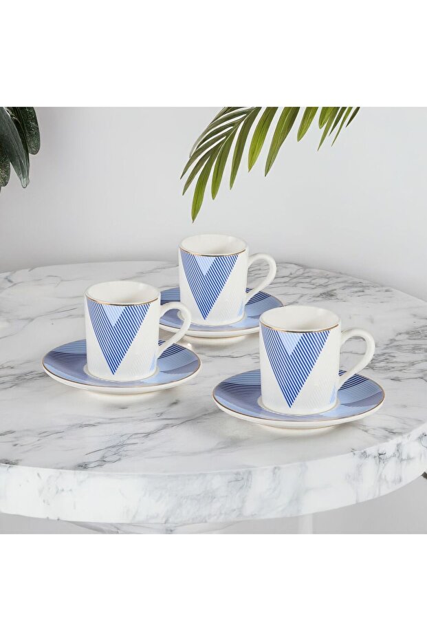 Camelia 4 Piece Coffee Cup Set for 2 People 62452 Navy Blue