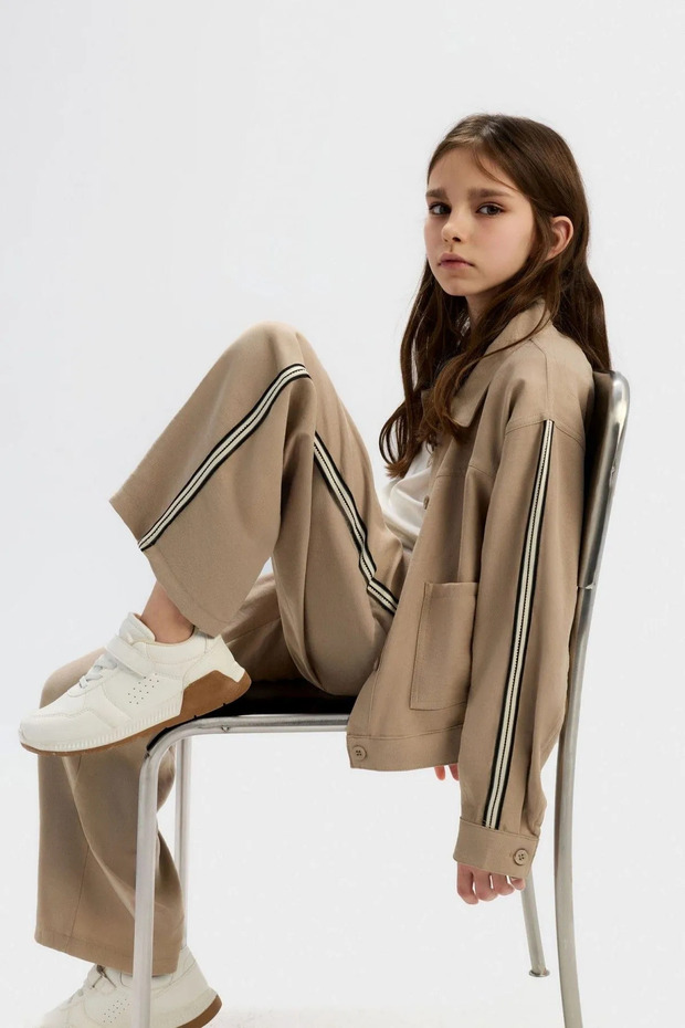 8-14 Years Old Cool Lucky Girl's 3-Piece Set - Mink
