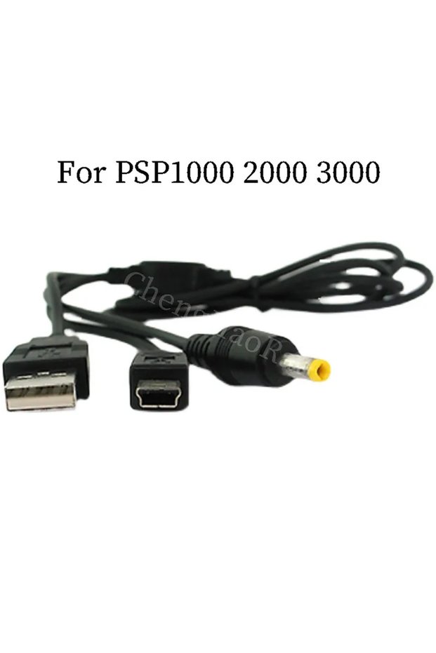 For PSP 2 in One ChengHaoRan 1set For PSP 1000 2000 3000 2 In One USB Charging Wire Charging Cable