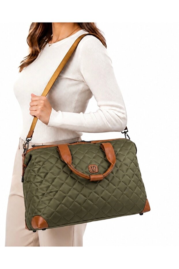 Mom & Travel Organizer Bag – Large Size Handcrafted Tote Nua Quilted Premium Weekender