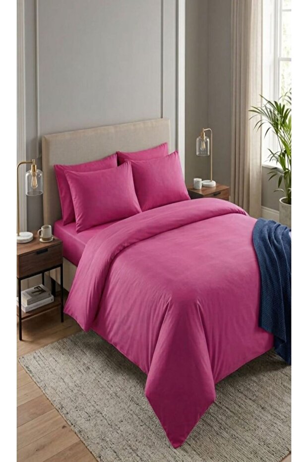 Plain Color Ranforce Cotton Double Bedding Set