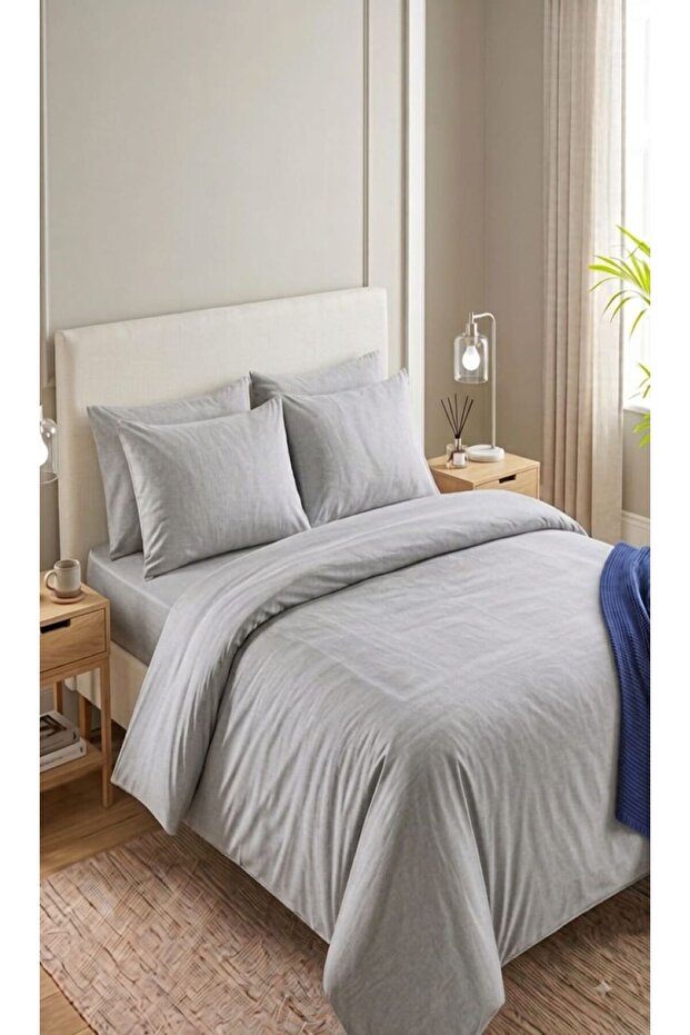 Plain Color Ranforce Cotton Double Bedding Set