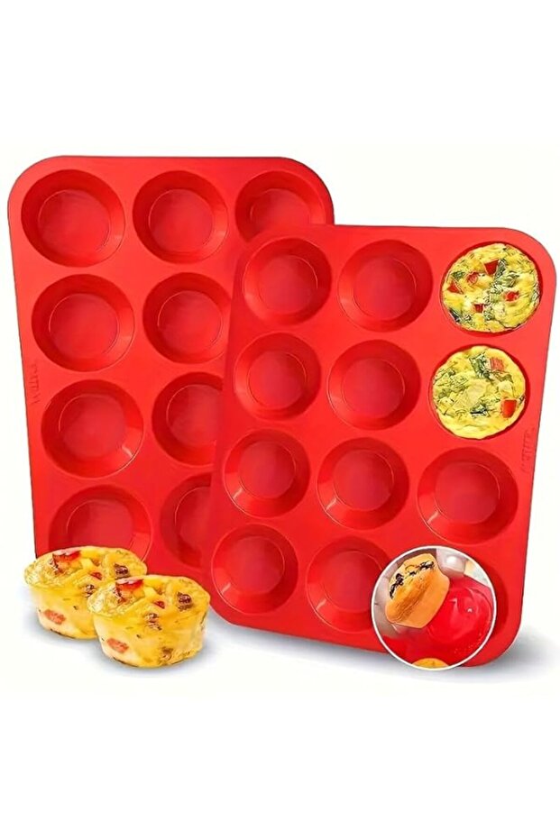 Silicone Muffin Pan 12 Cups & Nonstick Cupcake Pans for Baking 1 Pack Regular Size Silicone Mold