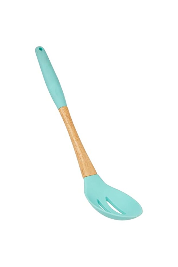 Feelings Silicone Slotted Spoon ,Green, 32.5cm ,Model: RJ3580