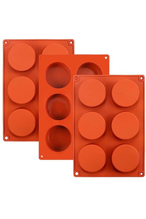 Palksky Round Cylinder Candy /Chocolate Cover Cookie Mold (3 Pieces)