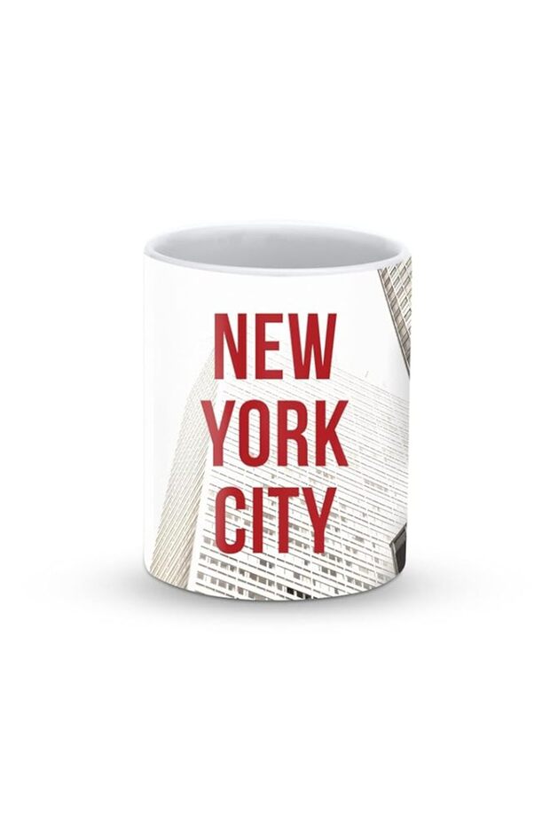 Stylizedd Designer Printed Coffee Mug with Heavy Duty Handle 11oz Ceramic Personalised Gift Mugs Cup [Microwave Safe & Dishwasher Proof ] - New York - Skyscraper