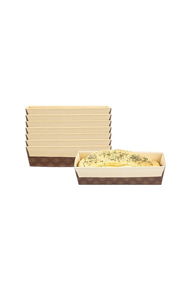Restaurantware-Panificio 18 Ounce Kraft Baking Loaf Pans, 10 Rippled Bread Baking Pans - Single-Use , Disposable, Paper Baking Pans, Oven-Ready, For Banana Bread, Bread Loaves