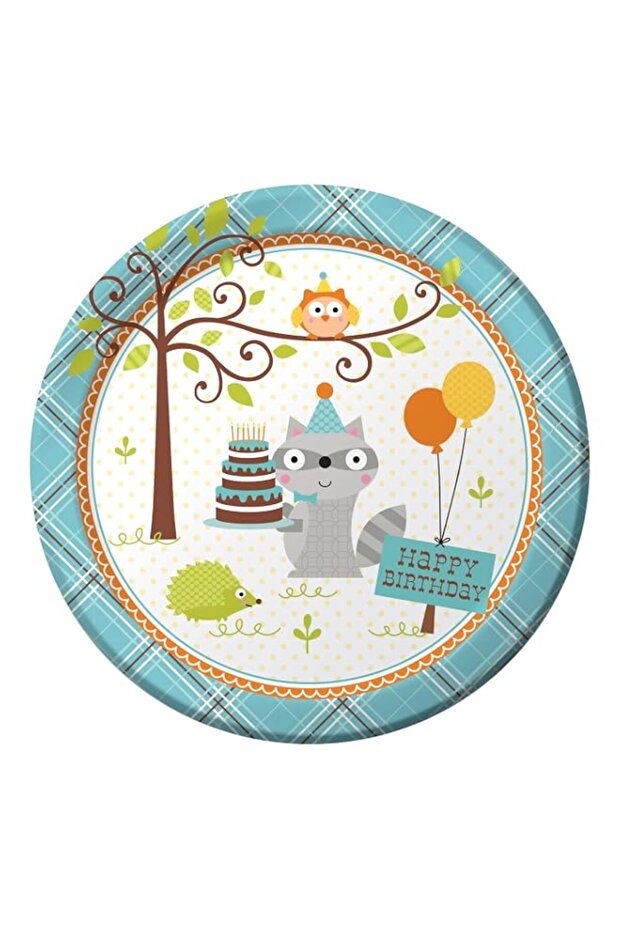 Creative Converting Happi Woodland Boy Dinner Plates 8 Pieces