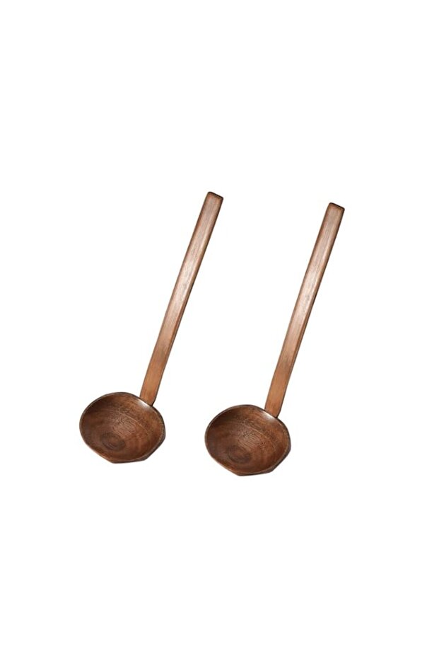 AKAMAS Japanese Long Handle Tortoise Shell Hot Pot Spoon - 2pcs