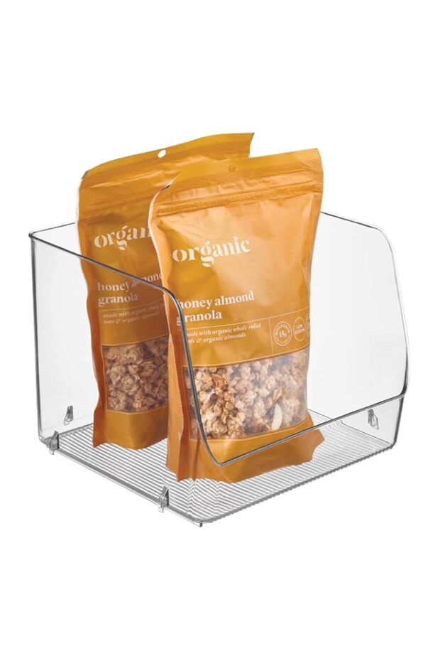 Interdesign Linus Stacking Organizer Bin Large White 65370