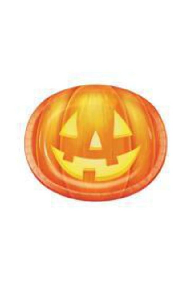 Creative Converting Pumpkin Party Oval Platter 8-Pieces, 10 Inch Size X 12 Inch Size, Multicolour