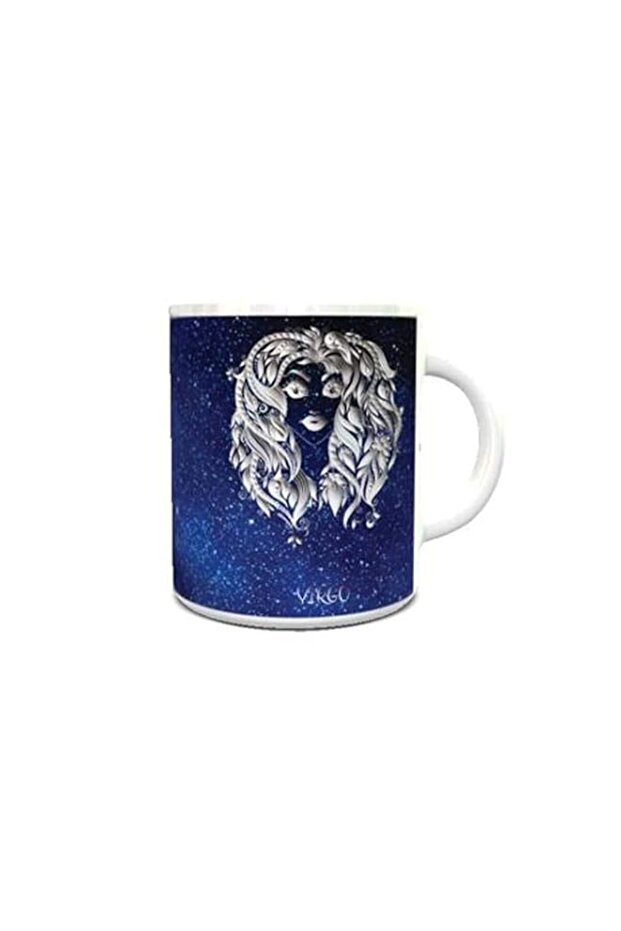 imPRESS White Ceramic Coffee Mug with Zodiac Sign Virgo Design