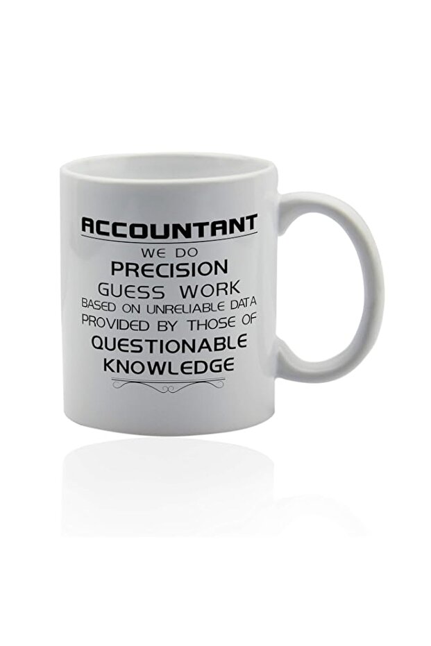 Accountant Gifts 11 oz. white ceramic cup. Accountant coffee