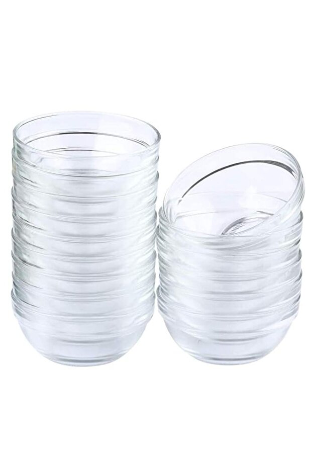 Maredash Mini Bowls 4 Inch Glass Bowls for Kitchen Prep, Dessert, Dips, and Candy Dishes, 6.6 oz Stackable Dishware safe,Set of 16 (combination)