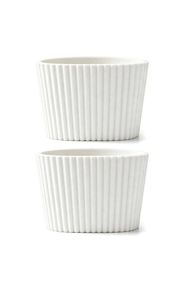 2PCS Silicone Cup Sleeves, Heat Insulation Reusable Sleeve for Coffee Cup and Glass Bottle, White