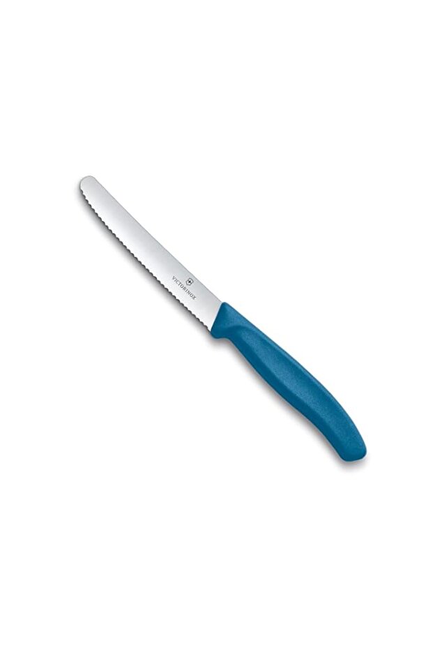 Victorinox Swiss Classic Tomato and Table Knife, 11 cm Size, Blue