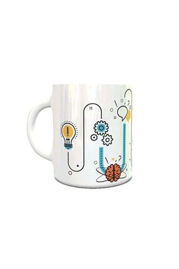 Impress Ceramic Coffee Mug with Idea to Success Chart Design, White