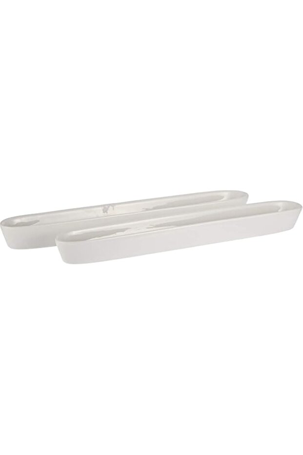 Symphony Olive Plate - Set Of 2, 31 Cm - White