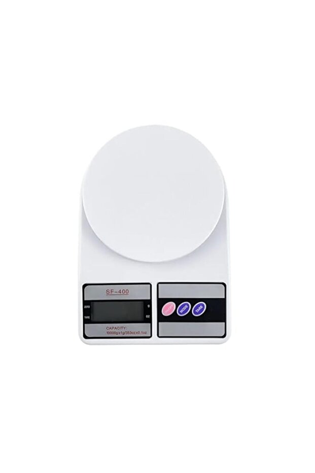 Kitchen Scale Multi-Purpose Digital Kitchen & Postal Scale SF-400 – 10 Kg Capacity, White – Perfect for Cooking, Baking, and Parcel Weighing - KYLAQ