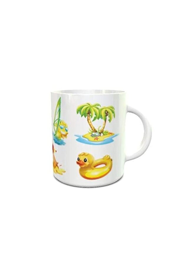 Impress Ceramic Coffee Mug with Hello Summer Design (White)