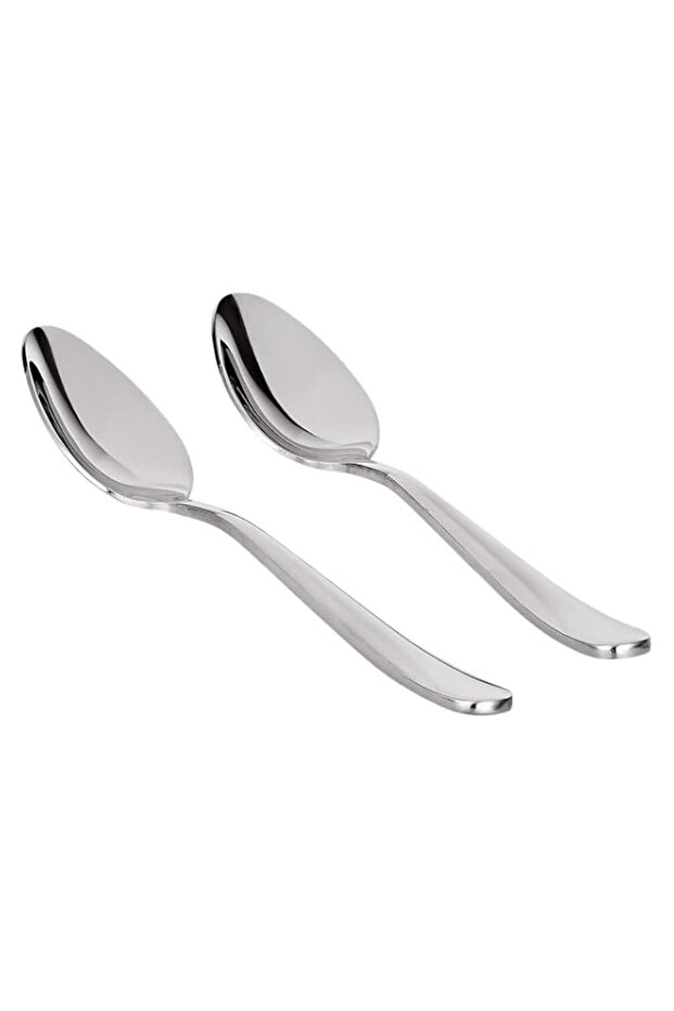 Royalford Stainless Steel Dessert Spoon Set - 2 Pieces, Silver