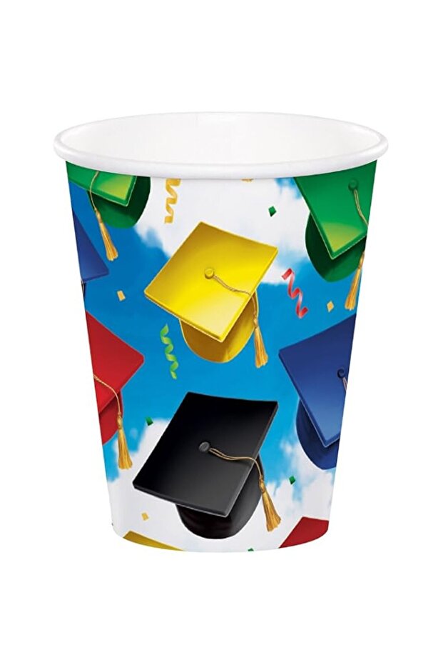 Creative Converting Graduation Celebration Hot-Cold Cups 50 Pieces, 9 Oz Capacity