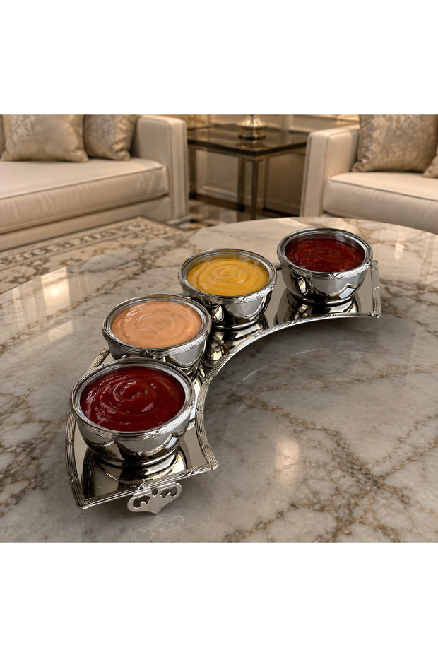 Small Four-Crescent Serving Tray