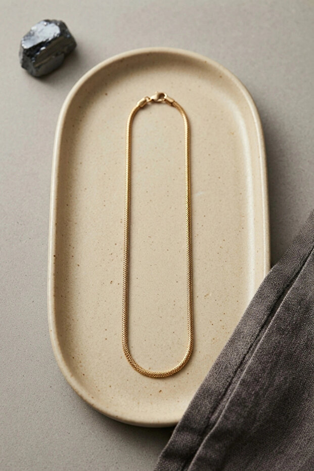 316L Steel Gold Color 55 cm Snake Model Men's Necklace