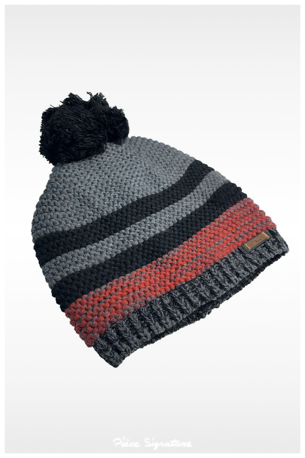Children's Pompom Beret with Fleece Inside and Miflon (Age 5-9)