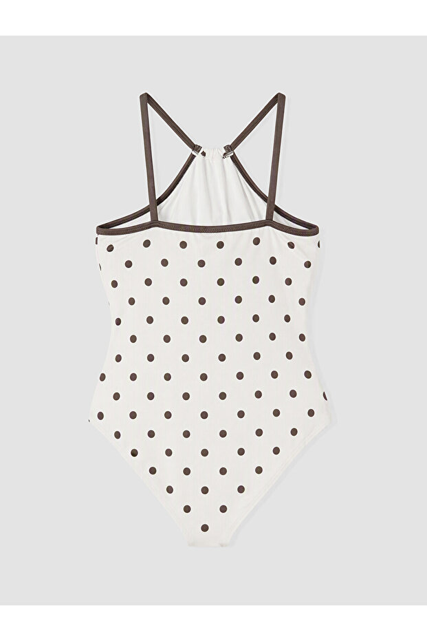 Nevavm Polka Dot Girl's Swimsuit with Difference