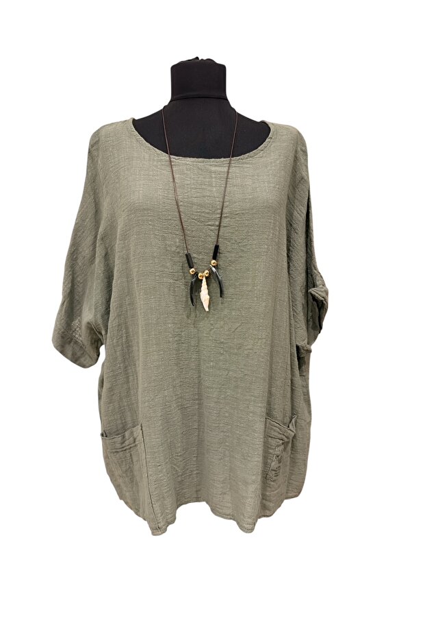 Italian Cotton Blouse with Collar