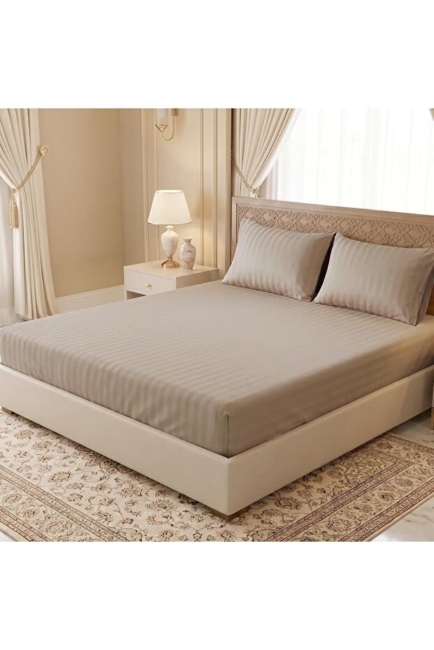طقم ملاءات سرير بحواف مطاطية من ماستر، تناسب السرير 1.20 × 2.00 سم، لسرير بحجم مفرد، قطعتان مقاس مفر