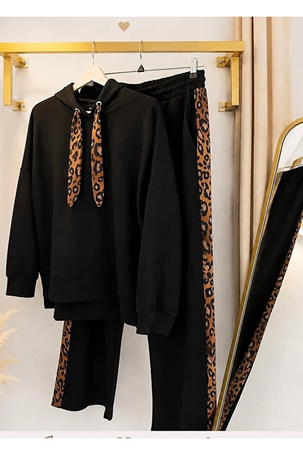 Leopar Detatlı Eşofman takımı