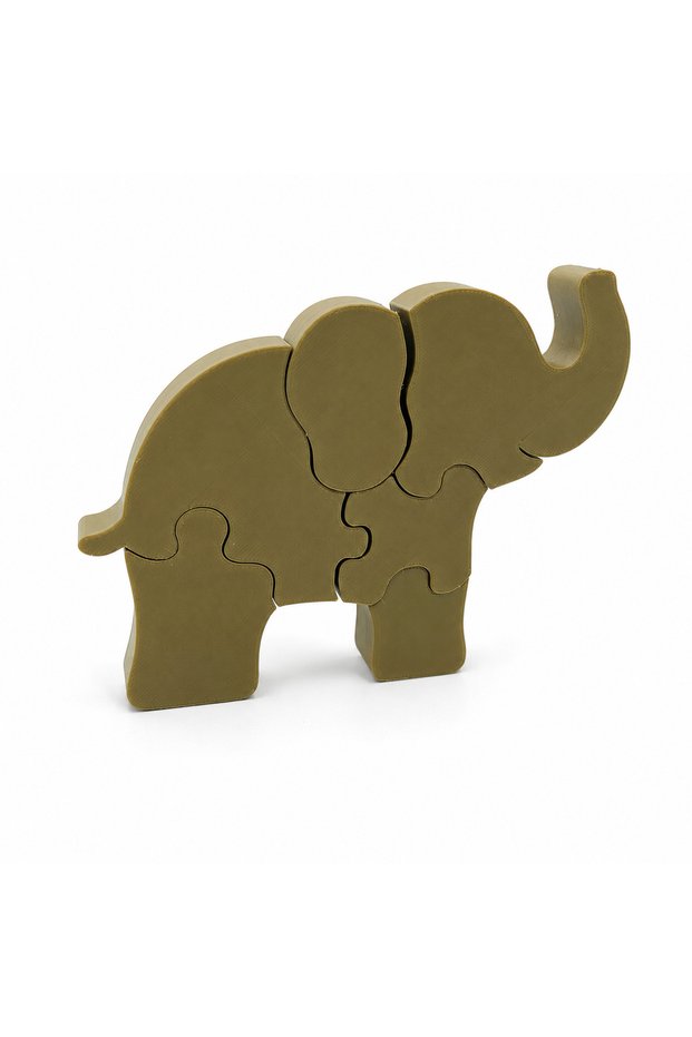Cute Elephant 3D Printing Puzzle – 5 Piece Educational Kids Puzzle (Ages 3+)