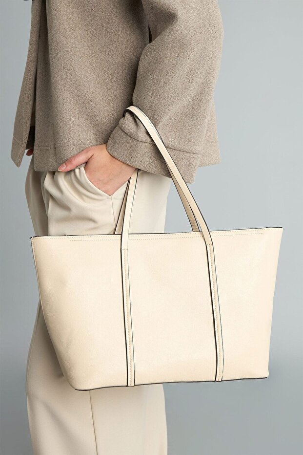Vertical Stripe Detailed Rectangular Women's Shoulder Bag H7219Axns