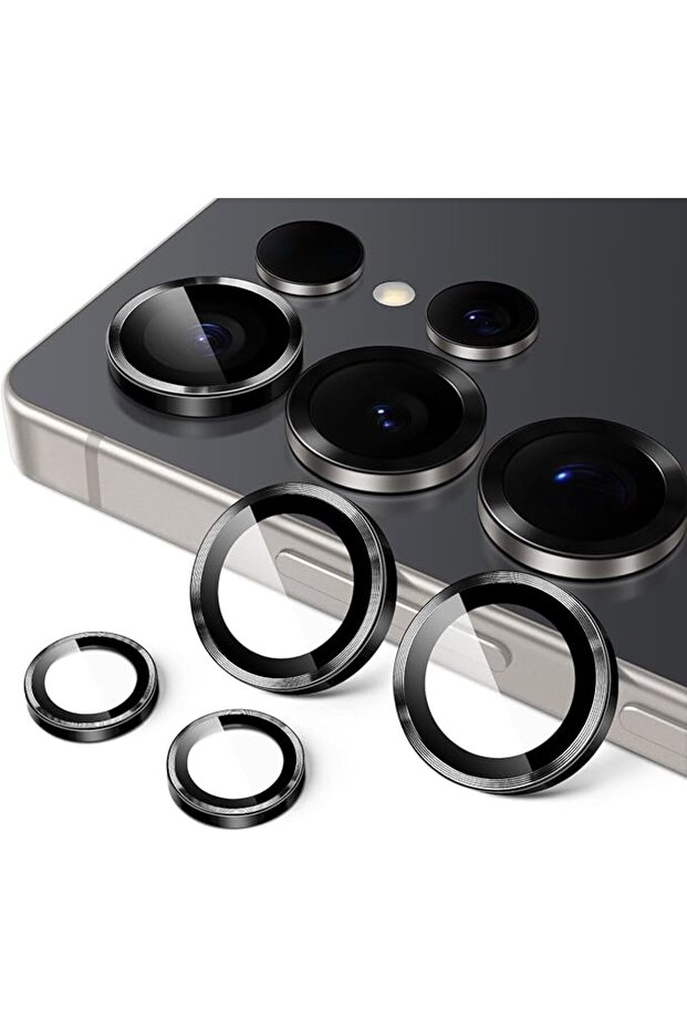 Camera Lens Protector for Samsung Galaxy S25 Ultra, Black, 1 Set