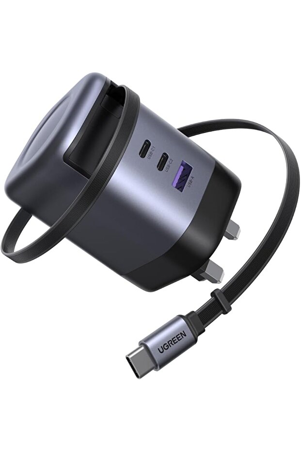 شاحن من يوجرين بمنفذ USB متوافق مع سامسونج S26 وS25 وS24 وآيفون 17 برو ماكس بـ 3 منافذ بقوة 45 واط م