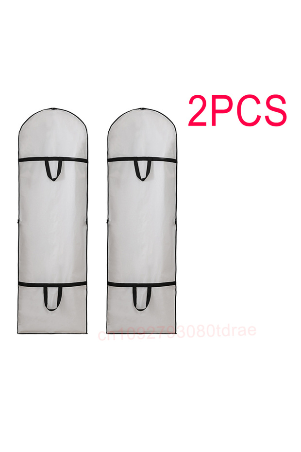white 2pc 60x180cm Clothes Dust Cover Garment Suit Dress Jacket Clothes Coat Dustproof Cover Protec