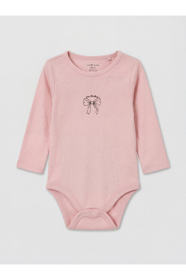 Zero Roba Collar Printed Baby Girl Snap-On Bodysuit from Uzg Store for Style Enthusiasts