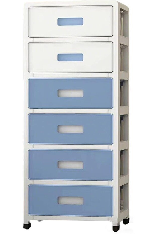 35cm Wide Thickened Plastic Storage Cabinet with Wheels and 5 Layers, Suitable for Movable Drawer Units and Storage