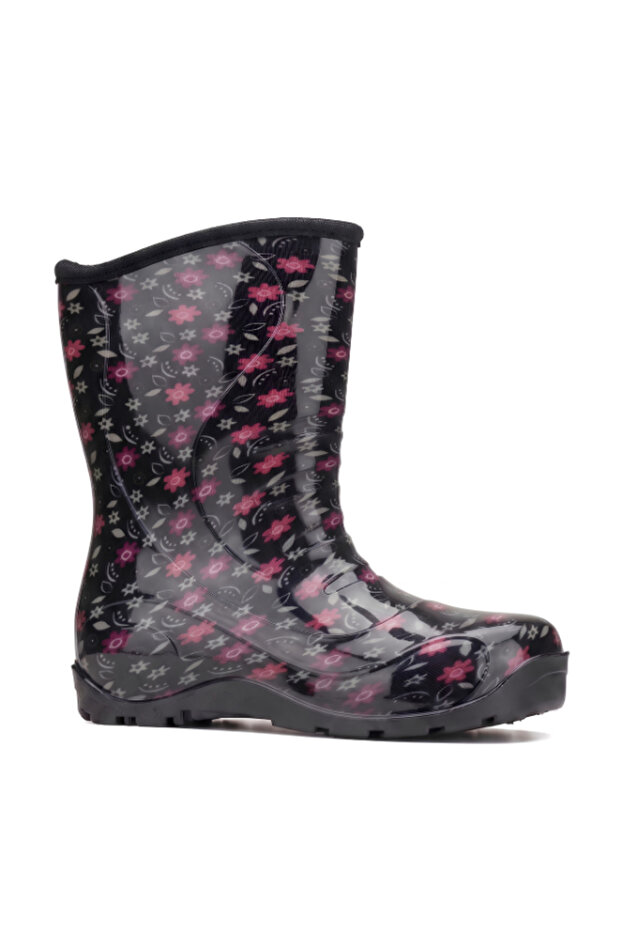 Thermal Lined Waterproof Girls' Rain Boots with Boots