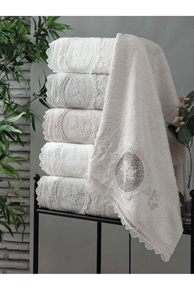 Bamboo Guipure Towel 6 Pieces 50*90 Antica