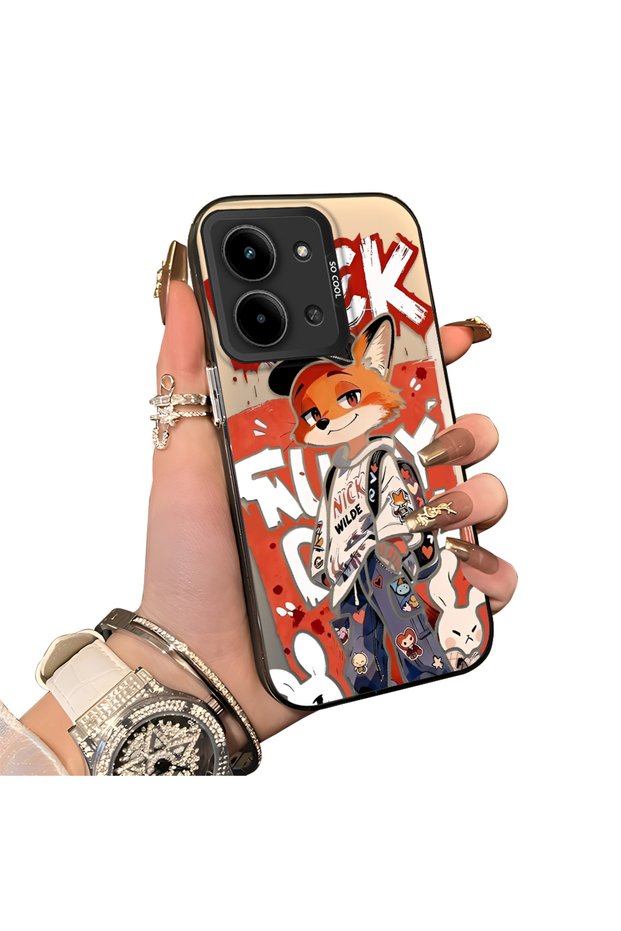Xiaomi Redmi 15C 4g Compatible Hard Acrylic Back Silicone Edge Lens Protection Double Case