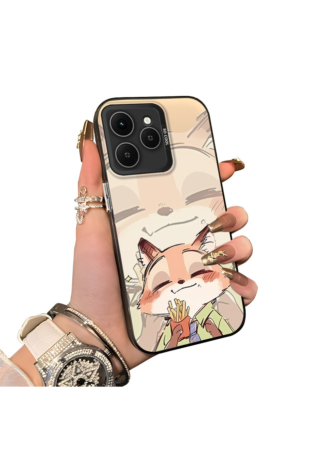 Tecno Spark 40 Compatible Hard Acrylic Back Silicone Edge Lens Protection Double Case