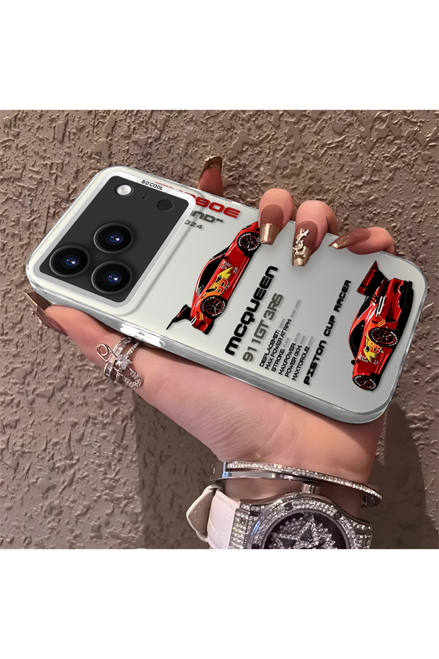 iPhone 17 Pro Compatible Daily Use Compatible Trend Racing Car Case, Protective Cover