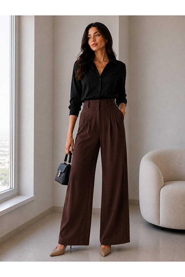 Women's Loose-Headed Palazzo Pants - Comfortable and Stylish Cut